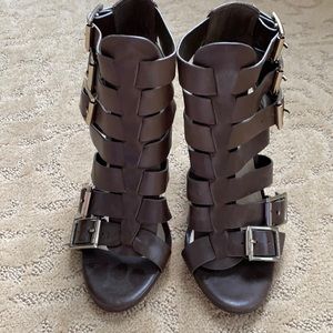 Vince Camuto brown wedge heel sz 7